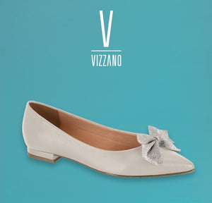Vizzano flat stiletto with mesh bow