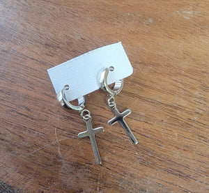 Stainless steel Cross earrings