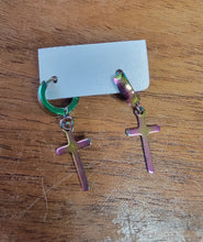 Load image into Gallery viewer, Stainless steel Cross earrings
