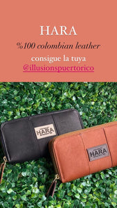 Hara double zipper wallet