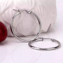 Load image into Gallery viewer, Stainless steel hoop earrings
