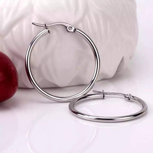 Stainless steel hoop earrings