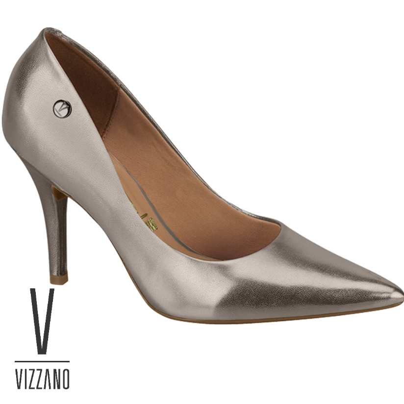 Scarpin deals metalizado vizzano